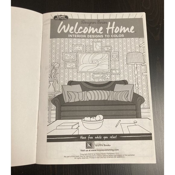 Kappa Adult Coloring Interior Designs To Color Book Have Fun While You Relax! - Picture 5 of 5